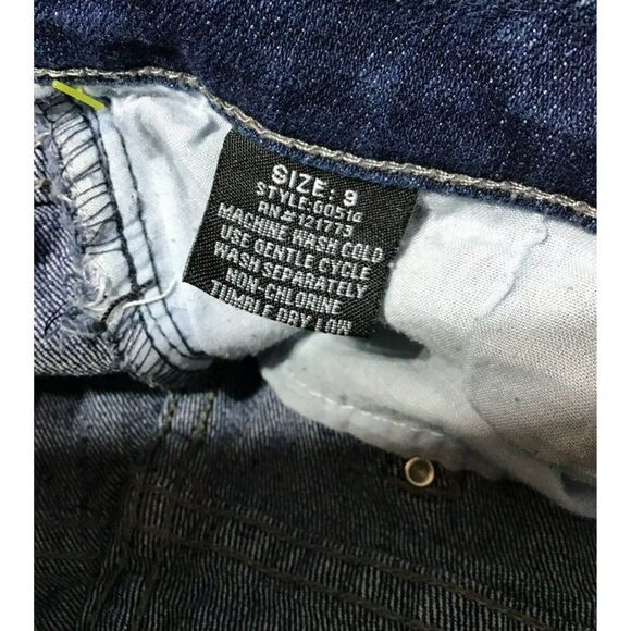 Gogo Jr 9 Low Rise Rhinestone Blue Ankle Jeans - Picture 9 of 11